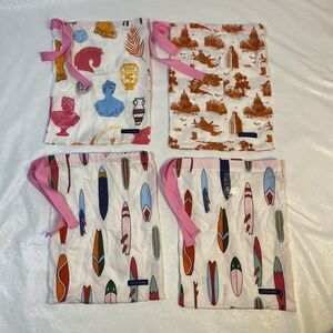 Lot 4 Katie Kime Drawstring Storage Bags